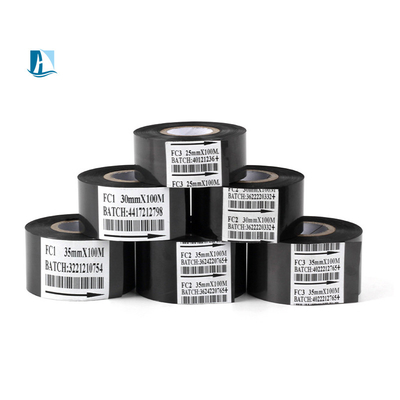 カラープリンター 適用可 幅12mm 黒 Ribbon Roll 100m 長さ ホットスタンプ コード
