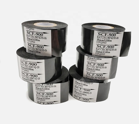 SCF900 25mm*100m の熱伝送リボン ラベルプリンターブルーのホットフォイルスタンプ