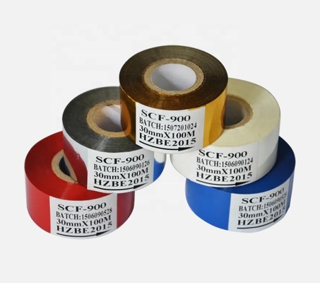 ゴールデンPETフィルム 55mm*100m ホットスタンピングフィルムと日付プリンターリボン SCF900ロール香水機