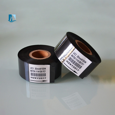 30mm * 100m LC1 タイプマシン用の黒色熱伝送墨 Ribbon バッチの日付 オリジナル