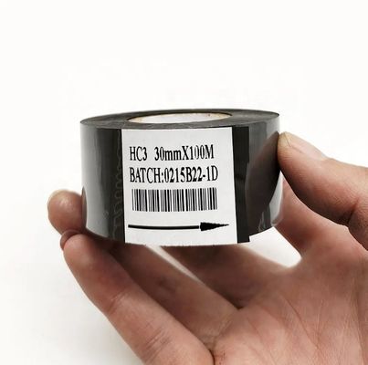 30mm*100m 紙/革/繊維/織物/プラスチックのコード用フィルム用の熱印印リボン