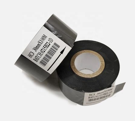 30mm*100m 紙/革/繊維/織物/プラスチックのコード用フィルム用の熱印印リボン