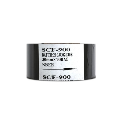 SCF 900 30mm*100m ブラックスタンプ日付のプラスチック袋印刷テープ ホットコーディングフィルム