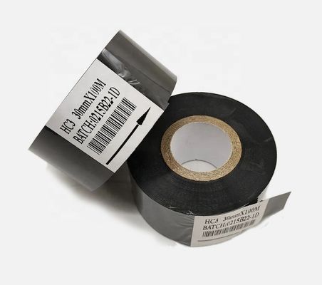 ホットスタンプ温度100C-160C 55*100m/122mのための樹脂ワックスプリンターリボン