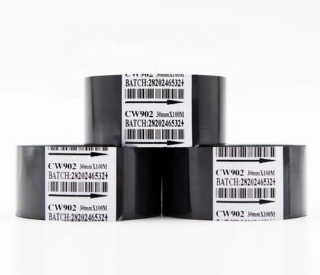 ホットスタンプ温度100C-160C 55*100m/122mのための樹脂ワックスプリンターリボン