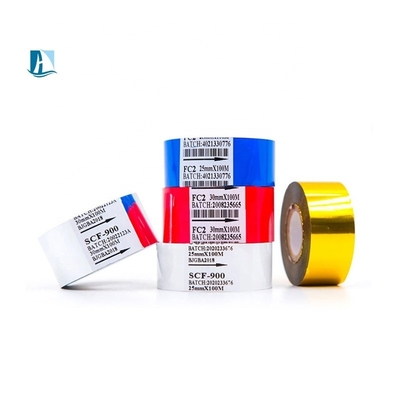 30mm 100m ホットコーディング フィルム ゴールド フィルム バーコード リボン 圧力範囲 0.3-0.5Mpa