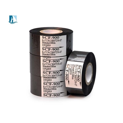 A グレード 黒色 ホットスタンプ フィルム リボン 25mm*100m ロール 長さ OEM