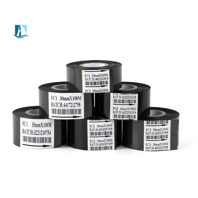 25mm*100m ホワイトPETホットフォイルスタンプリング 日付プリンターリボンFC3 SCF900