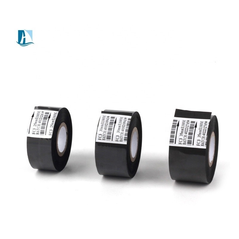 温度範囲 100C-160C HP241 HP241B DY-8日付コードのための黒 30mm ホットスタンプリボン